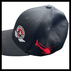 Blackcomb Helicopters Black/Red/White FlexFit Ball Cap (S/M)